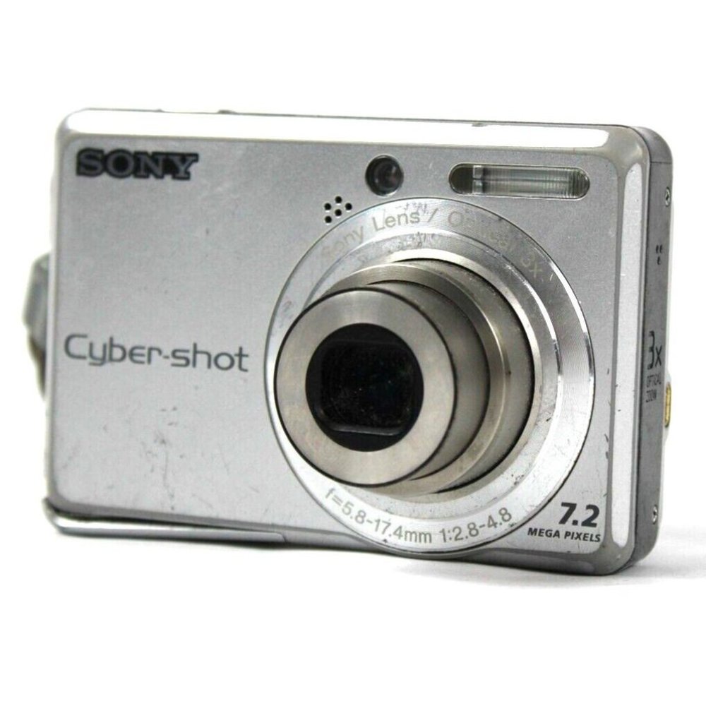 Sony Cyber-shot DSC-S730 7.2 MP Digital Camera - Silver Tested & Working